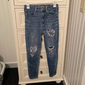 American eagle distressed jeans ‘super super stretch X’ size 2 short